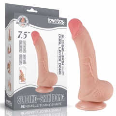 7.5'' Sliding Skin Dual Layer Dong Flesh