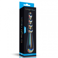 Twilight Gleam Glass Dildo- Rising Ripples