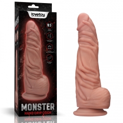 10.5" Monster Bendable Hand Grip Cock (Flesh) 10.5" Monster Bendable Hand Grip Cock (Flesh)