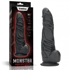 10.5" Monster Bendable Hand Grip Cock (Black) 10.5" Monster Bendable Hand Grip Cock (Black)