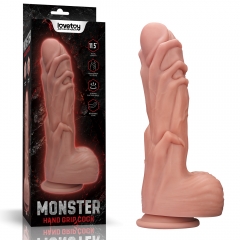 11.5" Monster Bendable Hand Grip Cock (Flesh) 11.5" Monster Bendable Hand Grip Cock (Flesh)