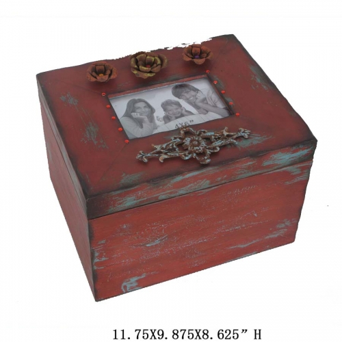 Handmade vintage jewellery box with photo frame-Ason