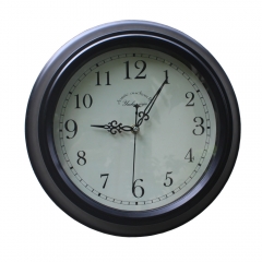Antique classic iron round wall clock with glass