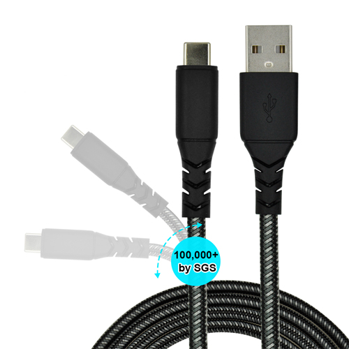 SGS Lab 100,000 times bend tested USB-A to USB-C cable