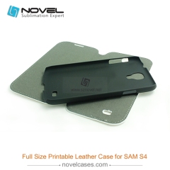 Full Size Printable Sublimation PU Leather Phone Case for Sam sung Galaxy S4