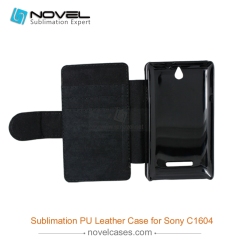 For Sony Xperia E C1604 Sublimation Leather Wallet, Blank PU Leather Phone Case