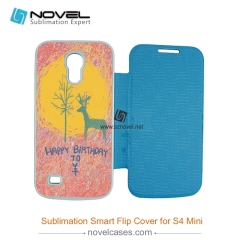 For SAM Galaxy S4 Mini Sublimation Smart Flip Cover
