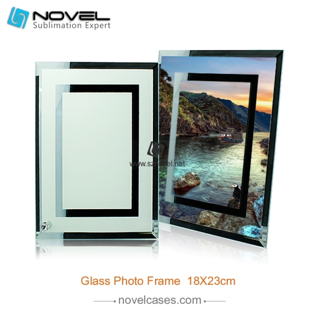 8&quot; Sublimation Glass Photo Frame Top and Bottom Mirror Side