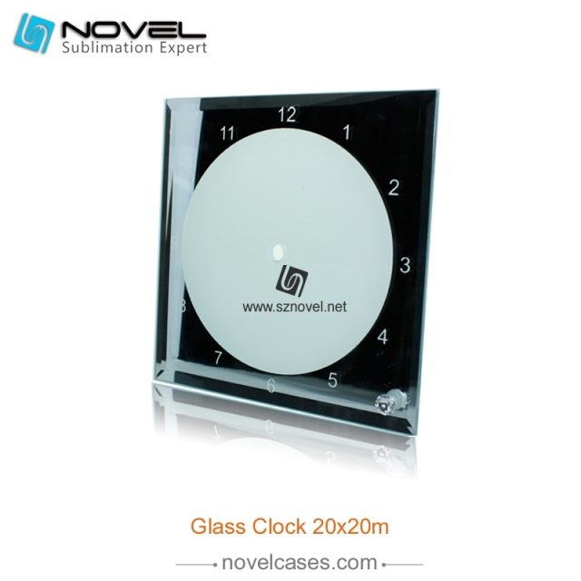 Sublimation Square Glass Clock Photo Frame 20x20cm