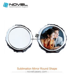 DIY sublimation mirror, round make-up mirror