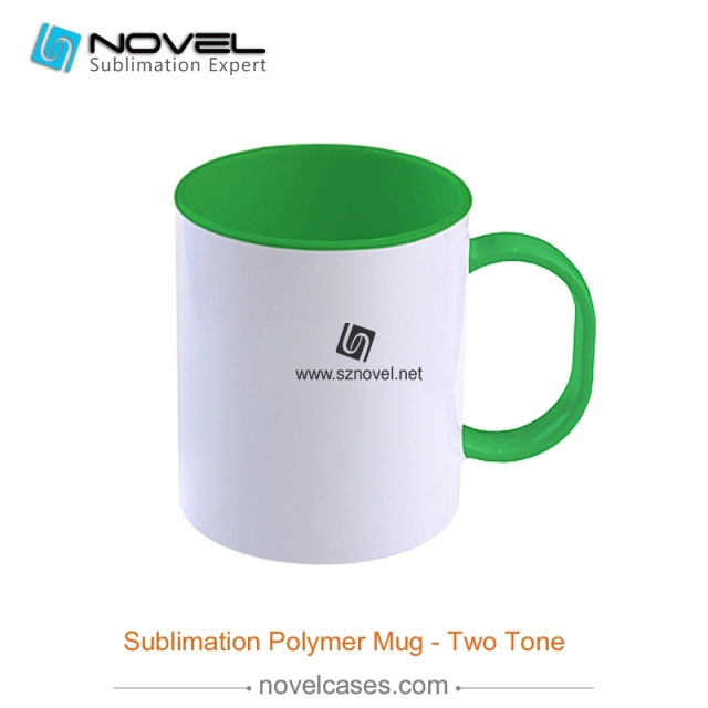 Custom Sublimation Blank 11oz Inner Color Polymer Plastic Mug