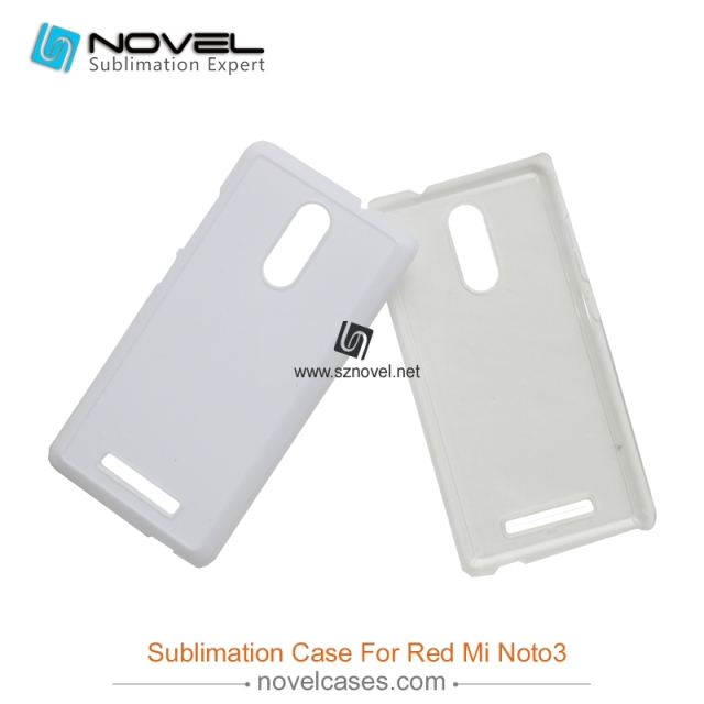 2D Sublimation Plastic Phone Case for redmi note 3