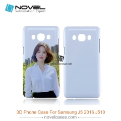 For Galaxy J5 2016/J510x Sublimation 3D Blank Plastic Phone Case