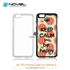 2D Sublimation soft tpu Phone Case for iphone 6