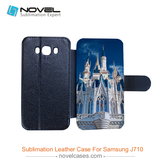 For Sam galaxy J710 sublimation pu leather phone case, new style pu leather case