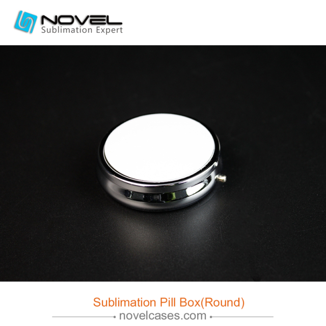 fashionable Custom Design Sublimation round  pill box