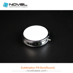 fashionable Custom Design Sublimation round pill box
