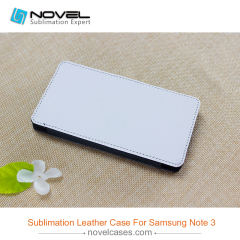 for Sam galaxy note 3 sublimation pu leather phone cover with function of standing