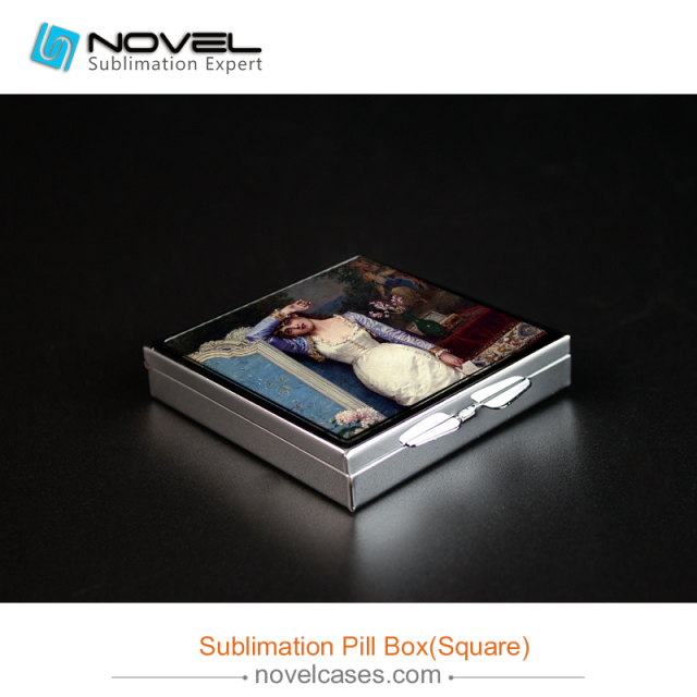 fashionable Custom Design Sublimation squre pill box