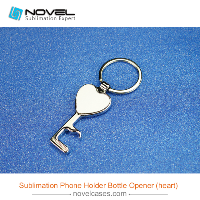 Sublimation phone holder Bottle Opener, Heart Shape