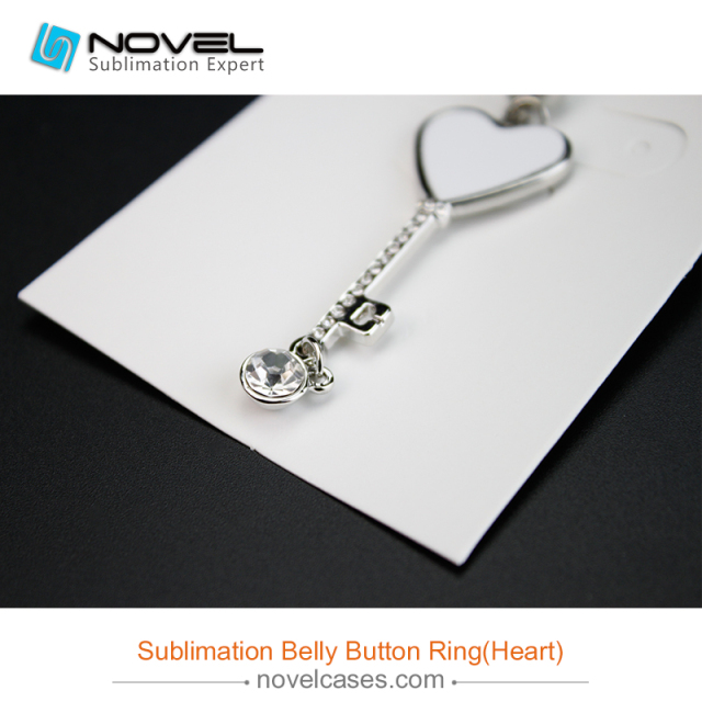 Sublimation Belly Bottom Ring, Heart Shape