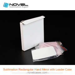 Sublimation Rectangular hand mirror with leader case