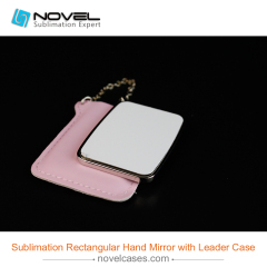 Sublimation Rectangular hand mirror with leader case