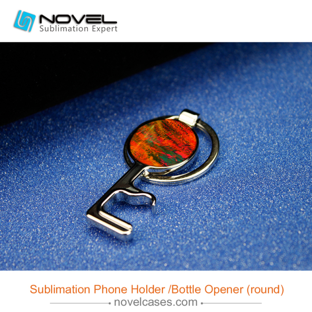 Sublimation phone holder Bottle Opener, Round Shape