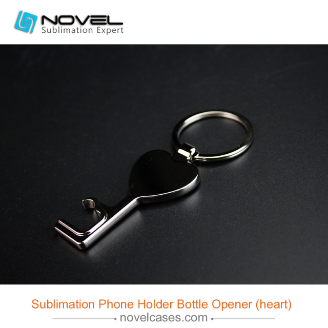 Sublimation phone holder Bottle Opener, Heart Shape