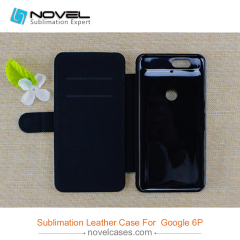 For Google Nexus 6P sublimation pu leather flip phone case , DIY phone case