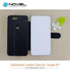 For Google Nexus 6P sublimation pu leather flip phone case , DIY phone case