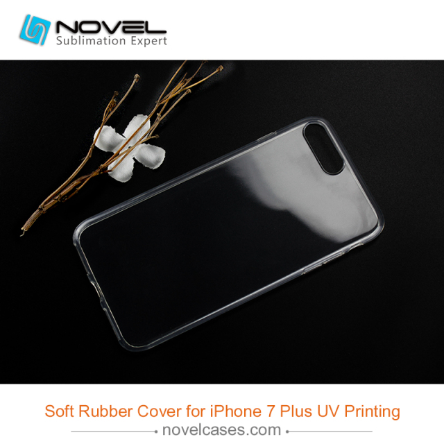 Personized uv printing soft clear tpu phone case for iphone 7/8 Plus