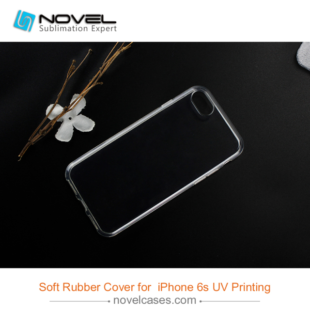 DIY uv print clear soft tpu phone cover for iphone 6