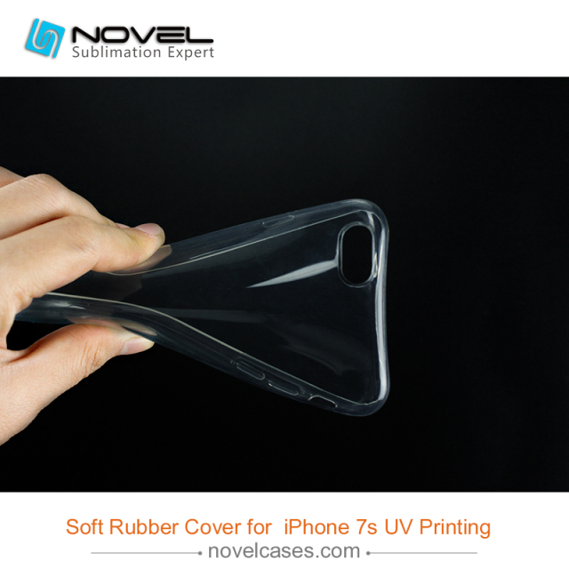 UV Printing soft clear Rubber phone shell for iphone 8