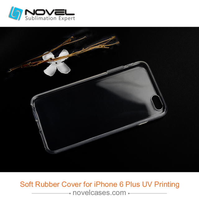 DIY  soft rubber mobile phone cases for uv printing for iphone 6 plus