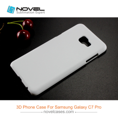 For Galaxy C7 Pro Sublimation 3D Blank Plastic Phone Case