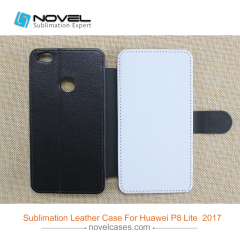 2017 Newest Sublimation Leather Wallet for Huawei P8 Lite 2017