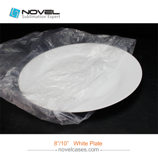DIY 10 Inch Sublimation Blank White Plate For Digital Photo Printing