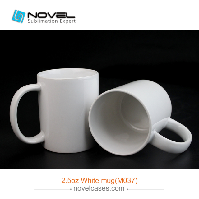 2.5 OZ Sublimation Mini Ceramic White Mug