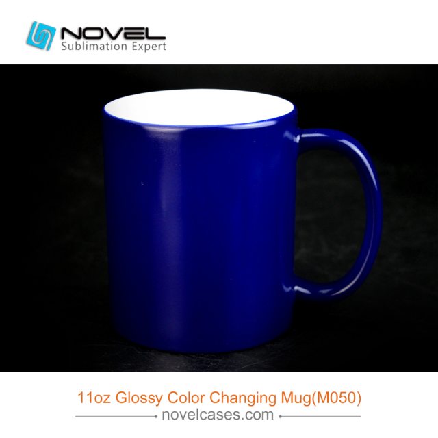 11oz Sublimation Ceramic Changing Color Mug,Glossy Color Changing Cup