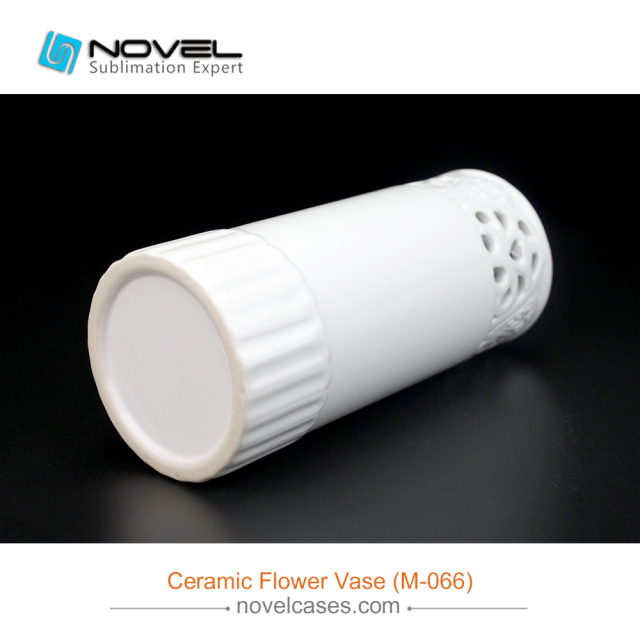 Hot Popular Sublimation White Ceramic Flower Vase,DIY Flower Bottle