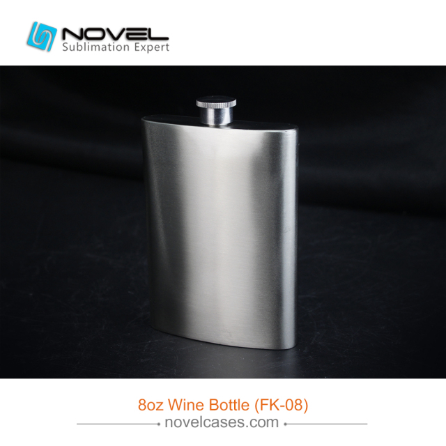 Wholesale 8oz Sublimation Silver Stainless Steel Wine Bottle