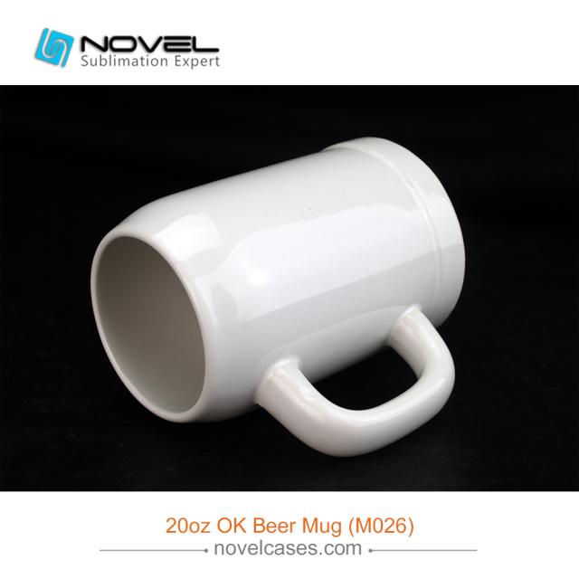 Premium Sublimation Photo Ceramic 20oz OK Beer White Mug