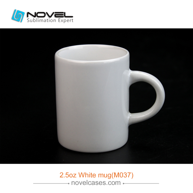 2.5 OZ Sublimation Mini Ceramic White Mug