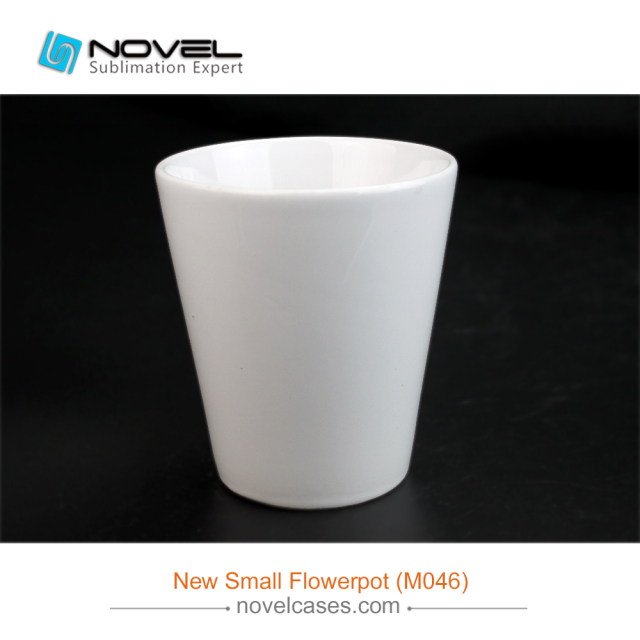 DIY Design Sublimation White Ceramic New Small Flowerpot