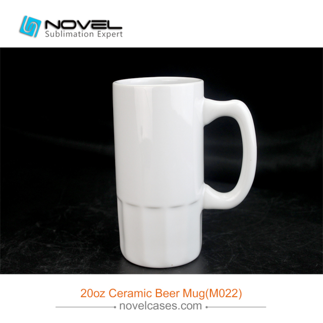 20oz Sublimation Blank White Ceramic Beer Mug