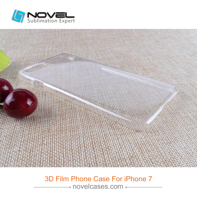 New Blank Sublimation 3D Clear Film PolyGlass Case For iPhone 8(Compatible iPhone 7)