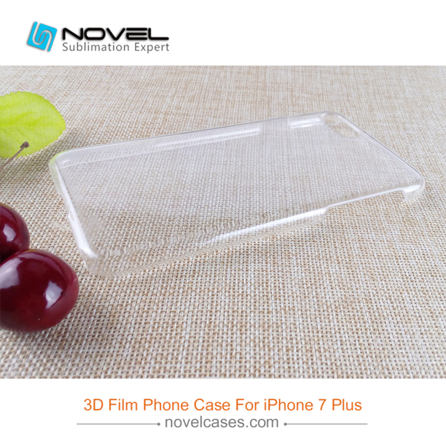 New Sublimation Clear 3D Film Polyglass Case For iPhone 8 Plus(Compatible iPhone 7+)