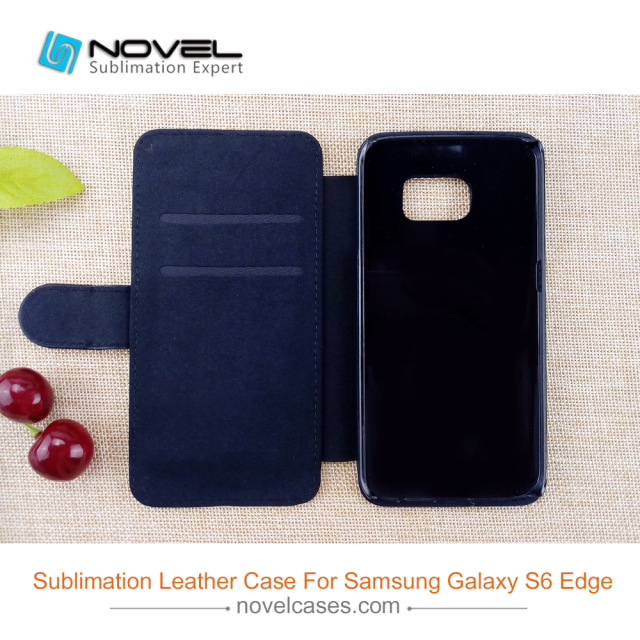 For Galaxy S6 Edge Sublimation Phone Wallet,PU Leather Phone Case