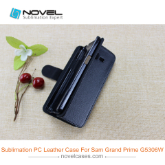 Sublimation Blank PU Leather Phone Wallet Flip Cover For SAM G5306W